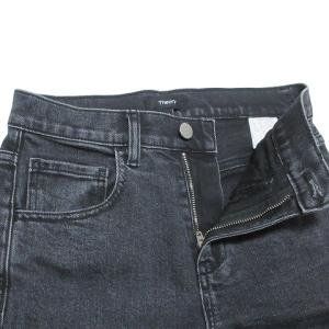 Theory 美品 切りっぱなし デニム パンツ ジーンズ RELAX ST JEAN FH カットオフ 23 S相当 黒 ブラック X