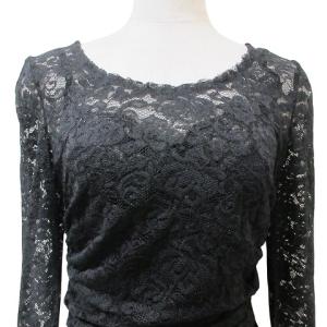 DOLCE&GABBANA ワンピース レース シルク混 38 ブラック