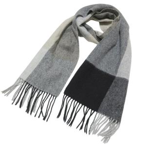 美品 マフラー フリンジ ロゴ刺? 配色 マルチカラー GY14 X