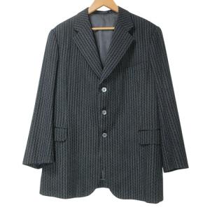 dunhill ストライプ セットアップ スーツ フォーマル オーダーメイド シングル 背抜き パンツ スラックス 黒 ブラック X