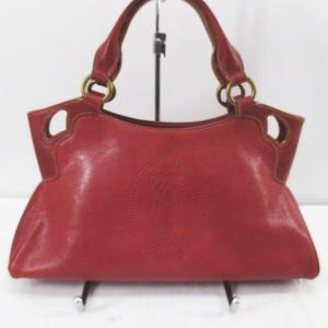 Cartier マルチェロ ドゥ カルティエ ハンドバッグ トートバッグ レッド レザー