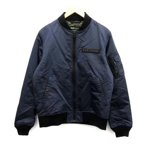 ジャケット MA-1 中綿 ミリタリー ジップアップ M ネイビー