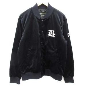 ブルゾン 中綿ジャケット ベロア M ネイビー