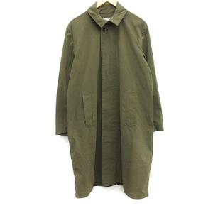 ステンカラーコート 比翼 M カーキ