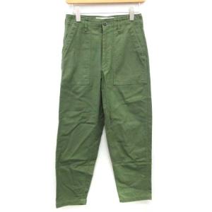 ベイカーパンツ スラックス ハイウエスト 36 S 緑 グリーン カーキ