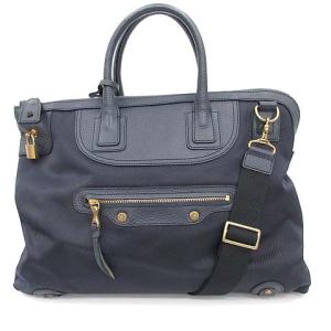 ショルダーバッグ ハンド トート 2way 紺 ネイビー