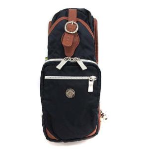 ボディバッグ ショルダー ナイロン 紺 茶色 ネイビー ブラウン