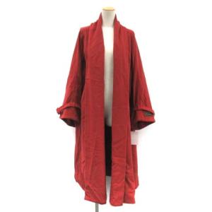ガウンコート アンゴラ 赤