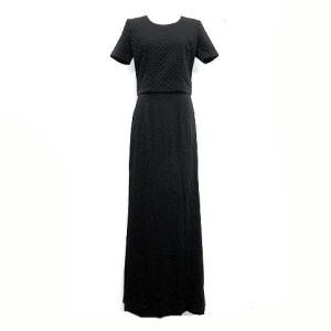 1970’s REPLICA ワンピース ロング 半袖 キルティング 42 黒 ブラック