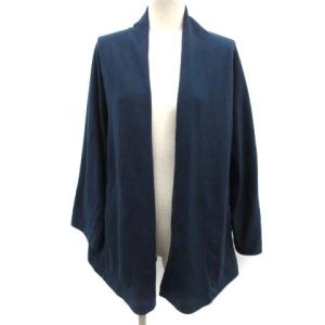 イッセイミヤケ 2 カーディガン 羽織 長袖 ネイビー
