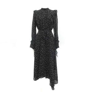 18AW POWER SHOULDER FRILL DRESS ワンピース