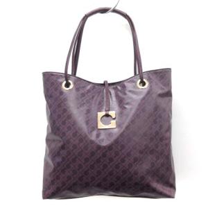 トートバッグ ハンド 総柄 紫 パープル