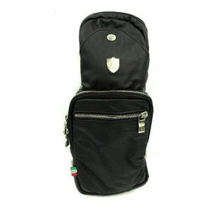 ボディバッグ ワンショルダー レザー 黒 ブラック