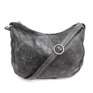 ショルダーバッグ レザー ブラック