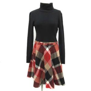 17AW ドッキング ワンピース フレア ひざ丈