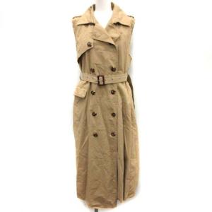 19AW CUT OFF TRENCH VEST トレンチコート ロング ノースリーブ ベージュ