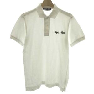 ラコステ ポロシャツ 半袖 ワッペン コットン XS 白 ホワイト