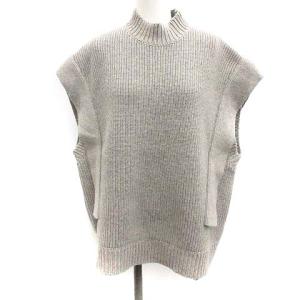 20AW スクエアスリーブ ニットベスト プルオーバー ハイネック