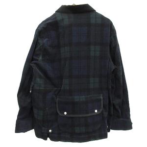 sacai 20AW チェック柄コーデュロイジャケット ドッキングバッグ 1 グリーン ネイビー