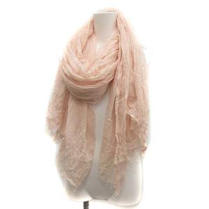 ストール マフラー カットオフ シルク混 ピンク