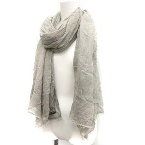 ストール マフラー カットオフ シルク混 ベージュ