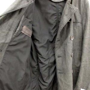 ARMANI COLLEZIONI ジップアップコート リネン グレー