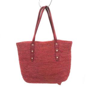 HELEN KAMINSKI トートバッグ ラフィア ピンク