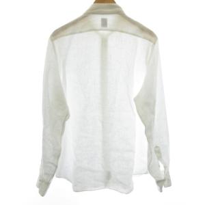 Finamore バーニーズニューヨーク ワイシャツ ドレスシャツ 長袖 リネン L ホワイト