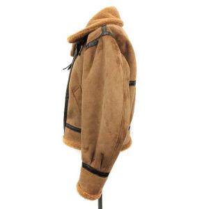 Ameri VINTAGE フライトジャケット アウター CARAMEL FLIGHT JACKET フェイクスエード ボア S 茶