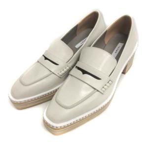 M 19SS CHASM LOAFER ローファー レザー スタッズ ヒール 5.5cm 白