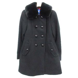 コート ロング ダブル ウール混 ファー