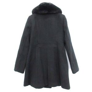 BLUE LABEL CRESTBRIDGE コート ロング ダブル ウール混 ファー