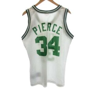 Champion ポール・ピアース ボストンセルティックス NBA ユニフォーム ジャージ ノースリーブ タンクトップ ロゴ刺繍 L 白 ホワイト