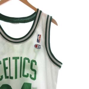 Champion ポール・ピアース ボストンセルティックス NBA ユニフォーム ジャージ ノースリーブ タンクトップ ロゴ刺繍 L 白 ホワイト
