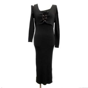 19SS LACEUP KNIT ONEPIECE ワンピース