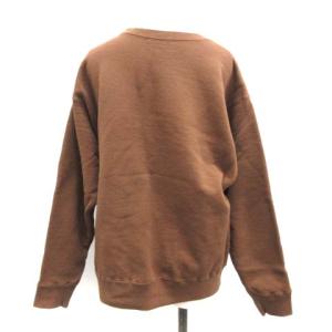 ATON 19AW GARMENT DYE URAKE CREWNECK PULLOVER 02 ブラウン