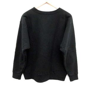 ATON 19AW GARMENT DYE URAKE CREWNECK PULLOVER 02 ブラック