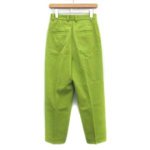 BEAUTY&YOUTH UNITED ARROWS ロク 6 20AW 34 XS スラックス カルゼパンツ KERSEY PANTS kelly 黄緑 グリーン