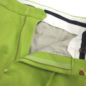 BEAUTY&YOUTH UNITED ARROWS ロク 6 20AW 34 XS スラックス カルゼパンツ KERSEY PANTS kelly 黄緑 グリーン