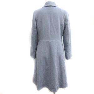 OLD ENGLAND アンゴラビーバーバルマカーンコート ステンカラー ロング 水色