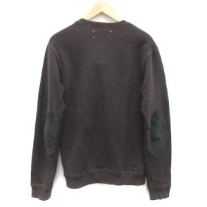 Martin Margiela 14 15AW 46 S スウェット トレーナー エルボーパッチ 長袖 茶 ブラウン