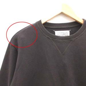 Martin Margiela 14 15AW 46 S スウェット トレーナー エルボーパッチ 長袖 茶 ブラウン