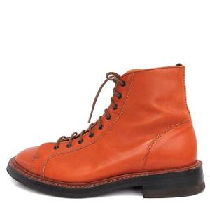 Tricker's ポールスミス モンキーブーツ 6077 MONKEY BOOT レザー レースアップ 8 ライトブラウン 