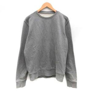 18AW 48 M スウェット トレーナー エルボーレザーパッチ クルーネック 長袖 グレー