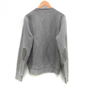 Martin Margiela 14 18AW 48 M スウェット トレーナー エルボーレザーパッチ クルーネック 長袖 グレー