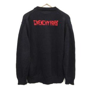 GIVENCHY ニット セーター 4Gロゴ コットン クルーネック ダメージ加工