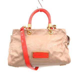 ハンドバッグ ショルダー 2WAY レザー ピンクベージュ オレンジ