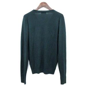 JOHN SMEDLEY カーディガン ウール ニット 薄手 S グリーン 緑 