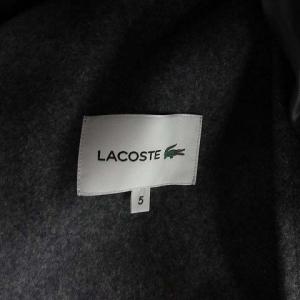 LACOSTE コート アウター ショート丈 ダウンライナー ウールメルトン 5 XXL グレー