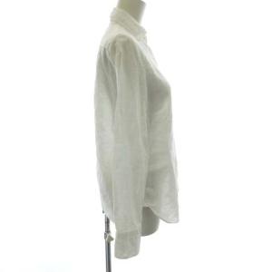 Finamore カジュアルシャツ ブラウス 長袖 麻 リネン混 40 L ホワイト